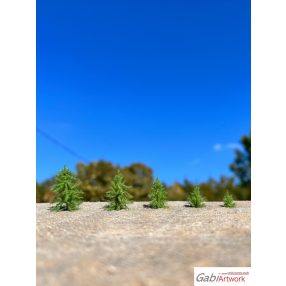 H0 Larch, spring, tree seedlings, set-1
